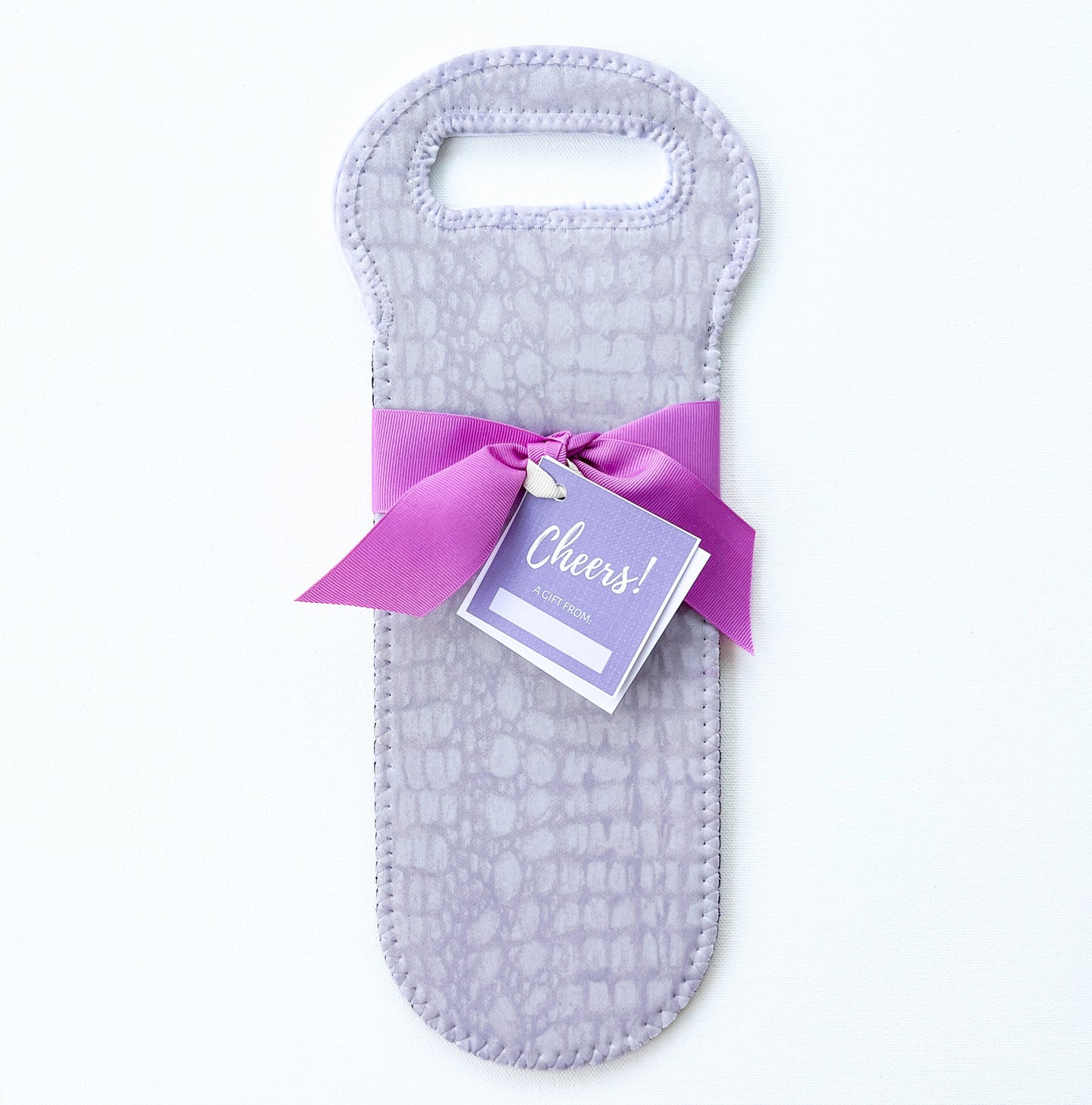 White Alligator Wine Tote